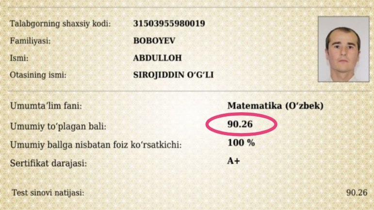 Attestatsiya Kursi — MATEMATIKA