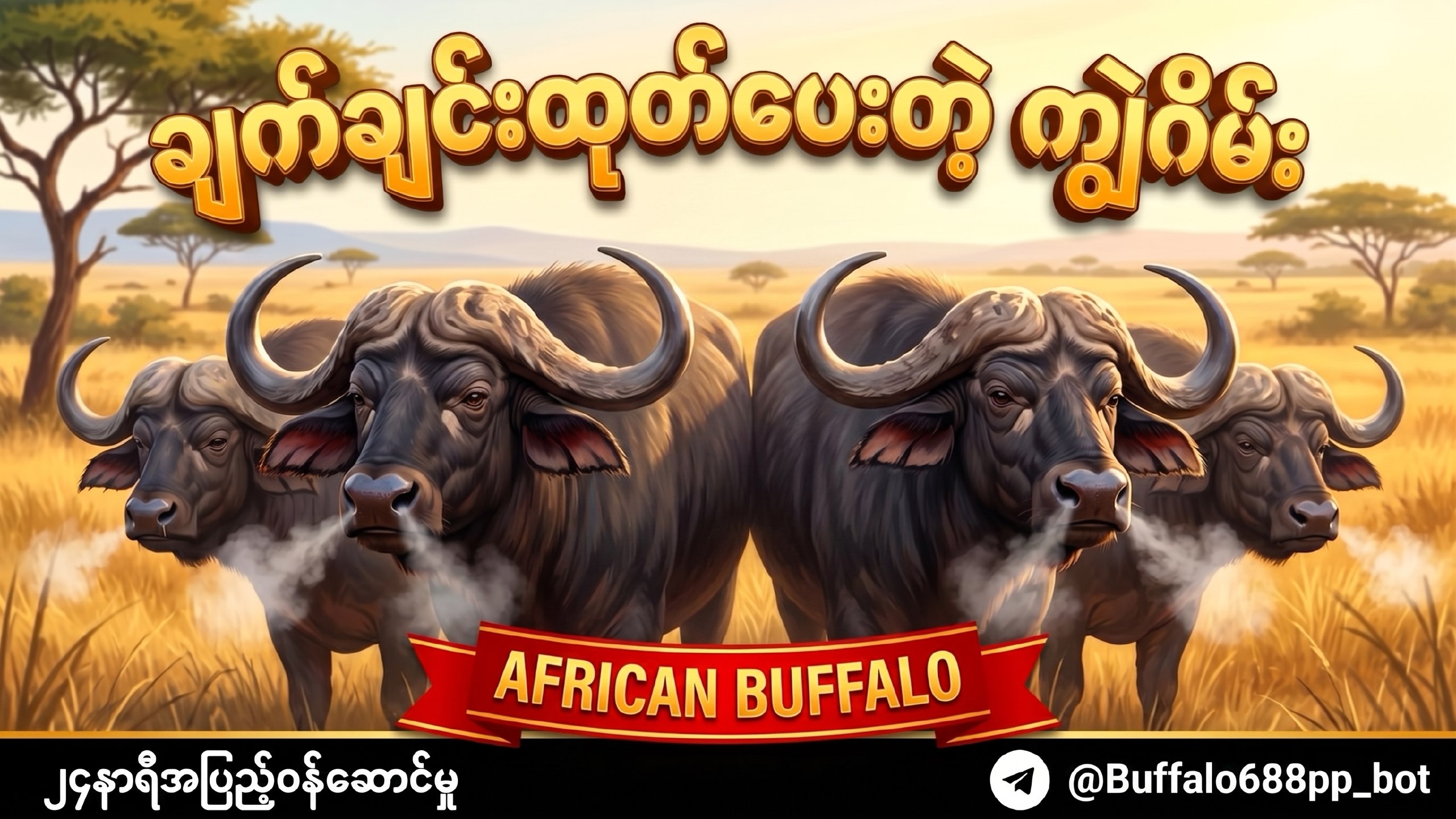 ကျွဲဂိမ်းအစစ် 24 နာရီဝန်ဆောင်မှု 🐂