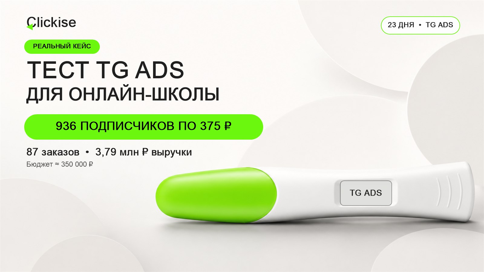 Clickise — говорим на языке Telegram Ads